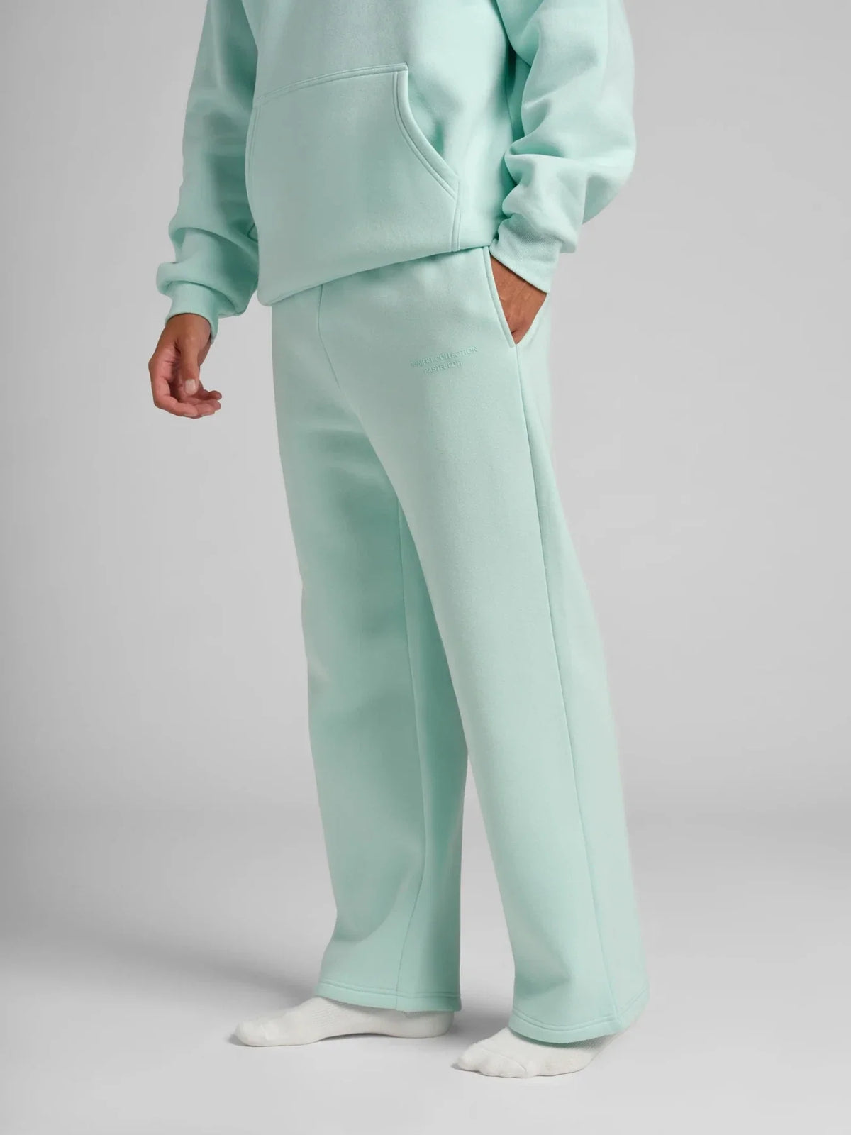 Pastel Straight-Leg Sweatpants - Baby Blue