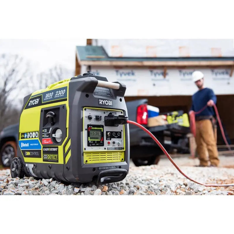 RYOBI 2,300-Watt Gasoline Digital Inverter Generator With Bluetooth And CO Shutdown Sensor - RYi2322