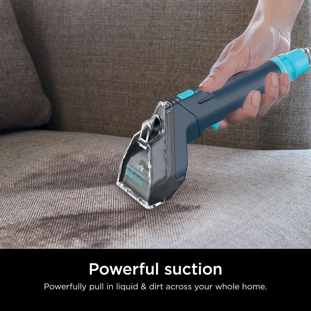 Shark StainStriker Portable Carpet And Upholstery Cleaner With 2 Tools, 6oz And 12oz Formulas - PX200 Navy/White