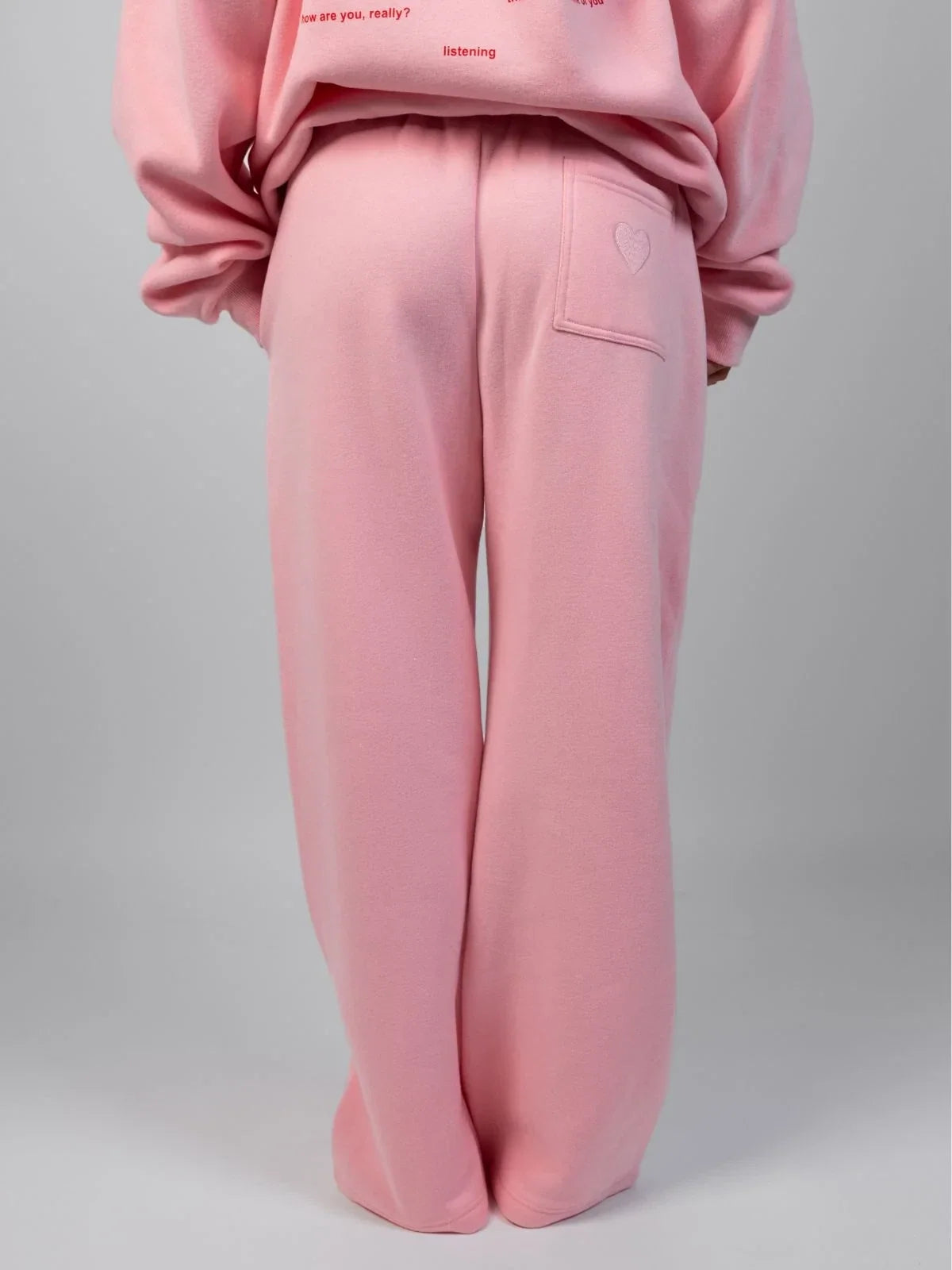 Graphic Straight-Leg Sweatpants - Petal