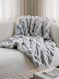 Oversized Plush Blanket - Cloud Grey