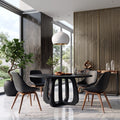 Modern Sculpted Loop Round Dining Table For Dining Room