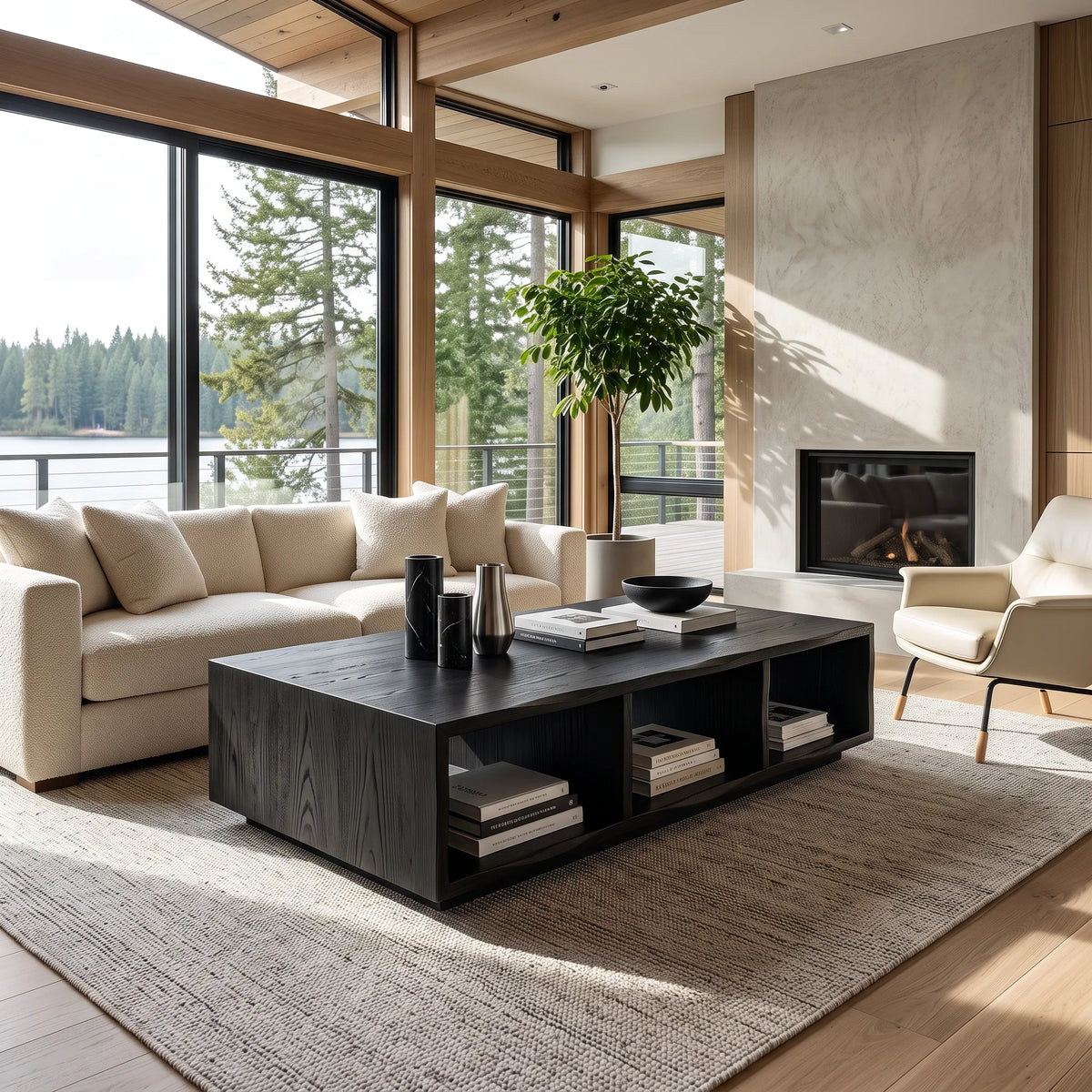 Rustic Live Edge Coffee Table Lake House
