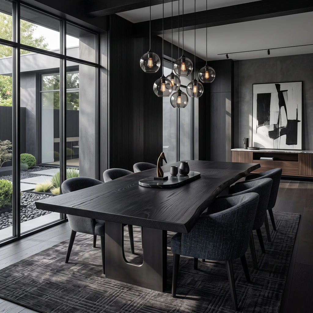 Modern Live Edge Dining Table Wood Slab For Dining Room