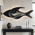 Contemporary Sculptural Fish Wine Rack For Home Bar
