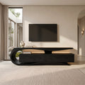 Luxury Curved Wooden TV Console For Interiors