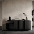 Contemporary Fluted Storage Sideboard For Entryway