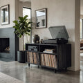 Minimalist Wooden Record Player Cabinet For Home Decor