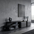 Modern Curved Storage Sideboard For Dining Room