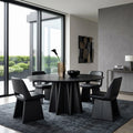 Contemporary Architectural Base Round Dining Table For Dining Room