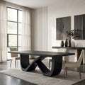 Luxury Wooden Dining Table Infinity Base For Dining Room