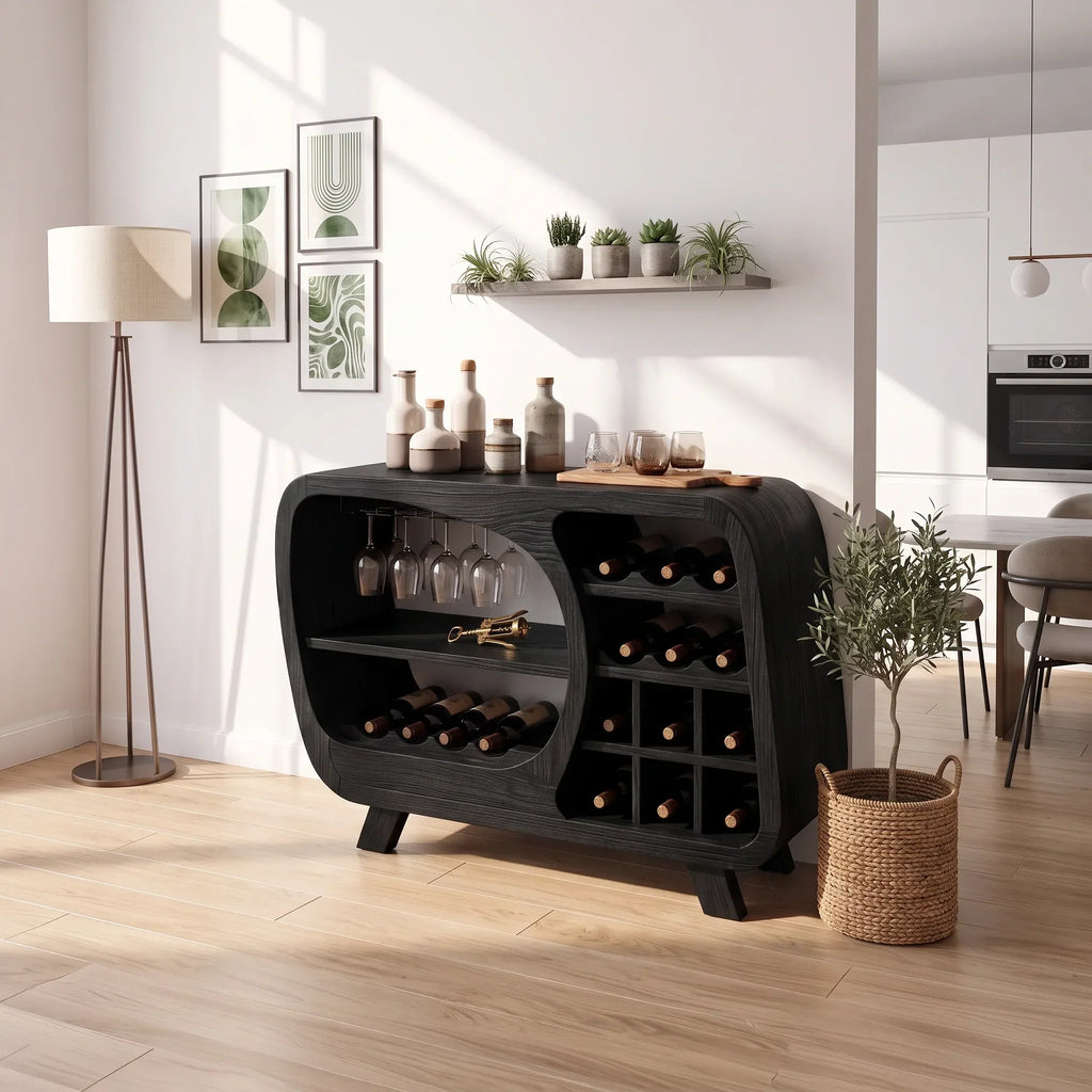 Mid Century Wine Storage Cabinet Modern Kitchen