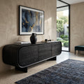 Modern Curved Storage Sideboard For Family Room