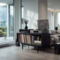 Scandinavian Wooden Record Player Cabinet For Living Room