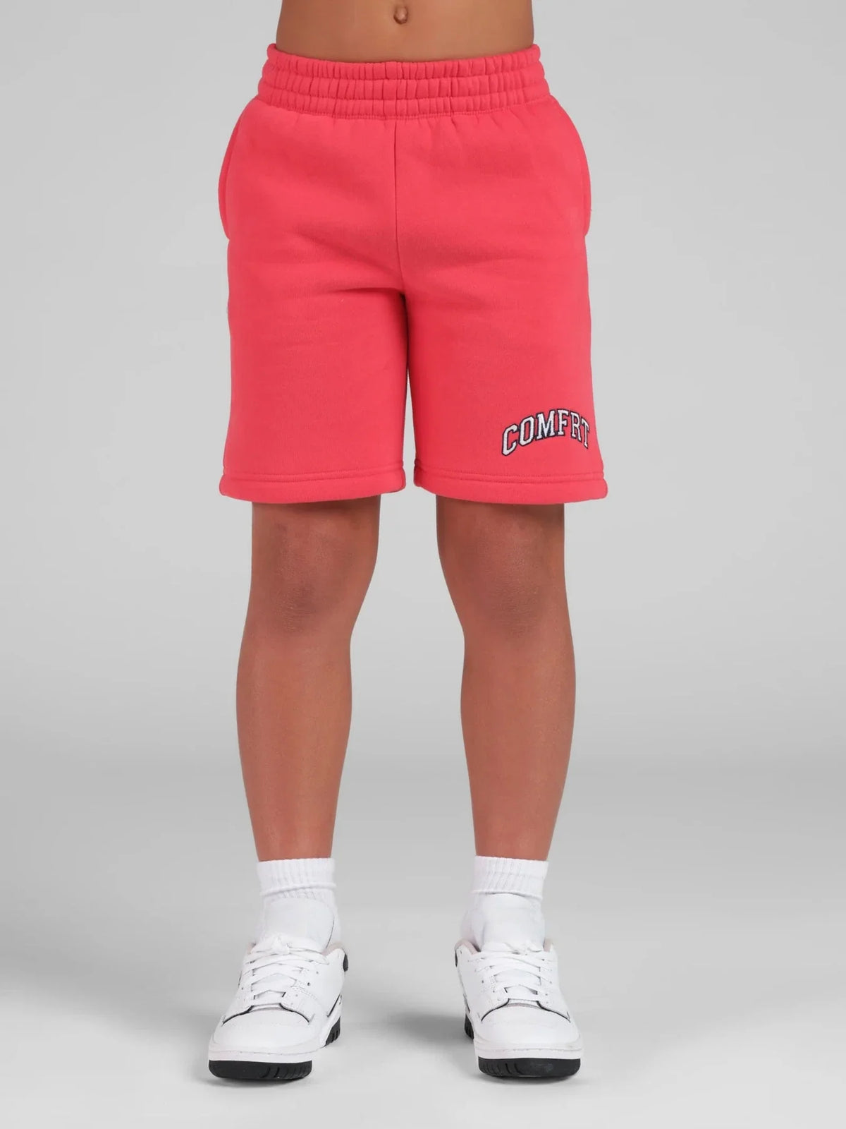Kids' Logo Shorts - Hibiscus Red