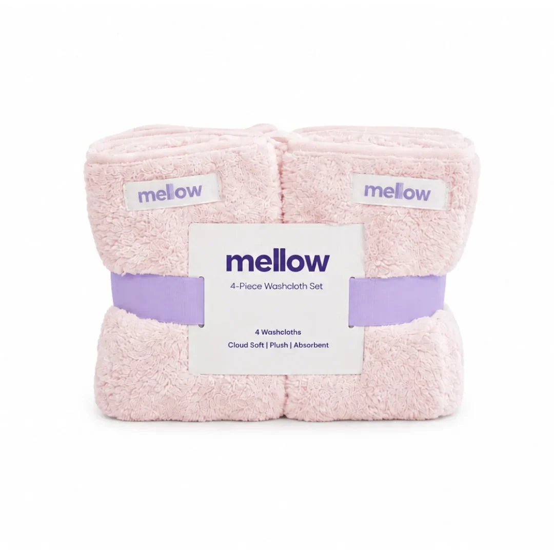 Textured Washcloths, 4-Pack - Pink
