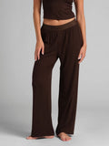 Ribbed Lounge Pants - Espresso