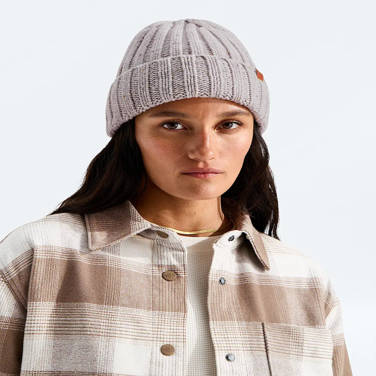 Merino Wool Beanie - Pale Gray Heather