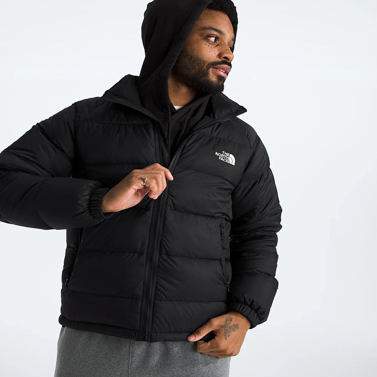 Men's Down Puffer Jacket - Black