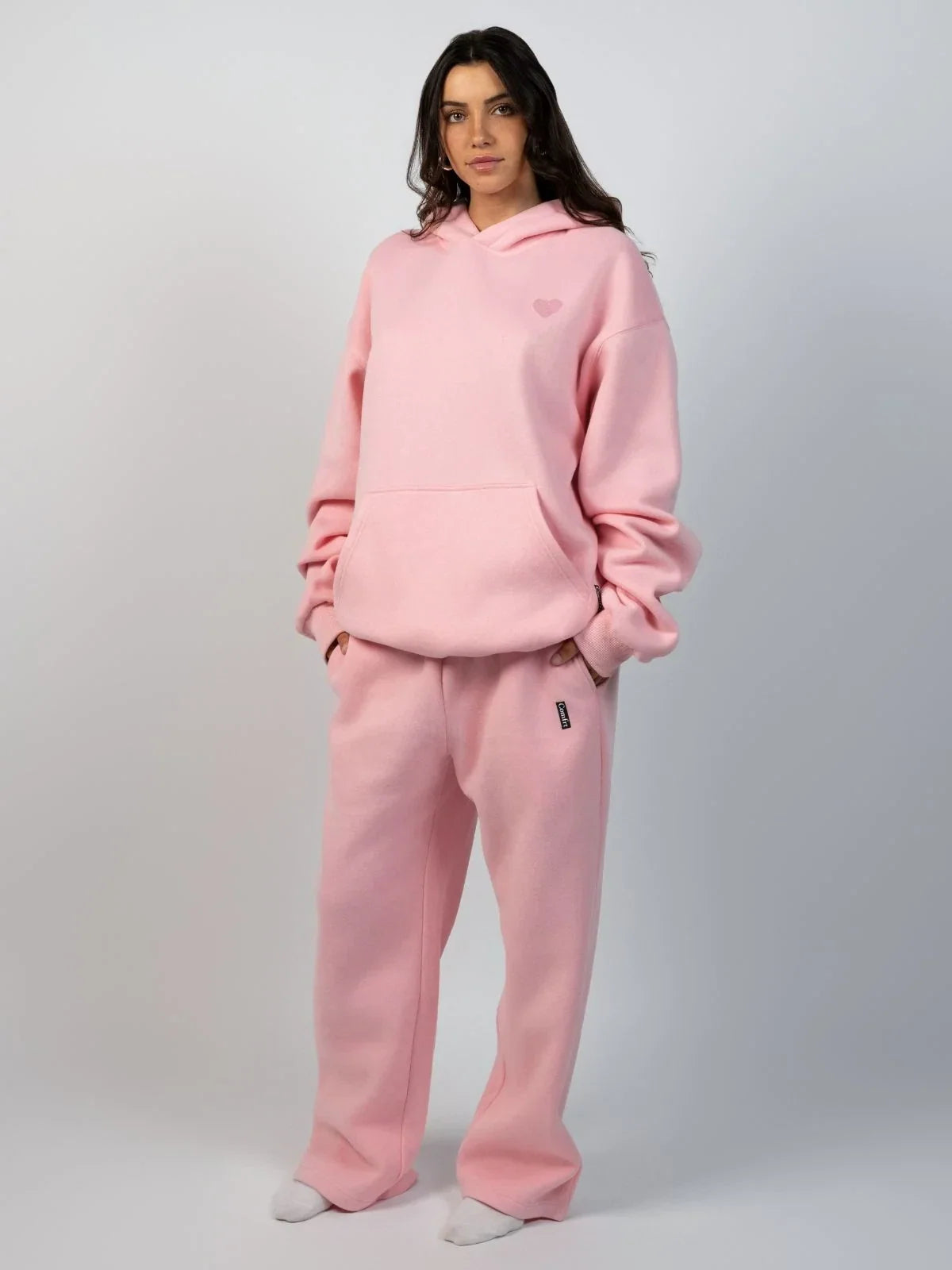 Graphic Straight-Leg Sweatpants - Petal