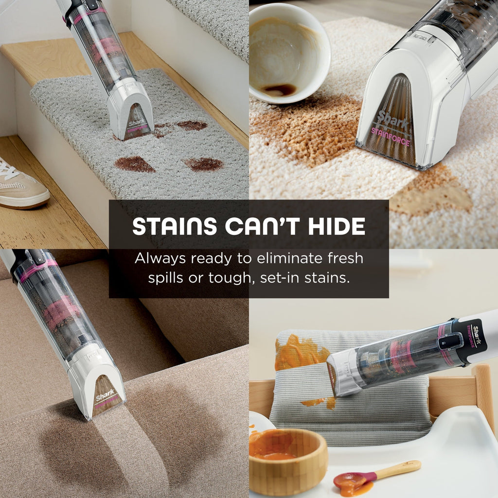 Shark Cordless Portable Spot, Stain, And Odor Remover System With Storage Caddy And Full-Size Cleaning Solution, White - HX100