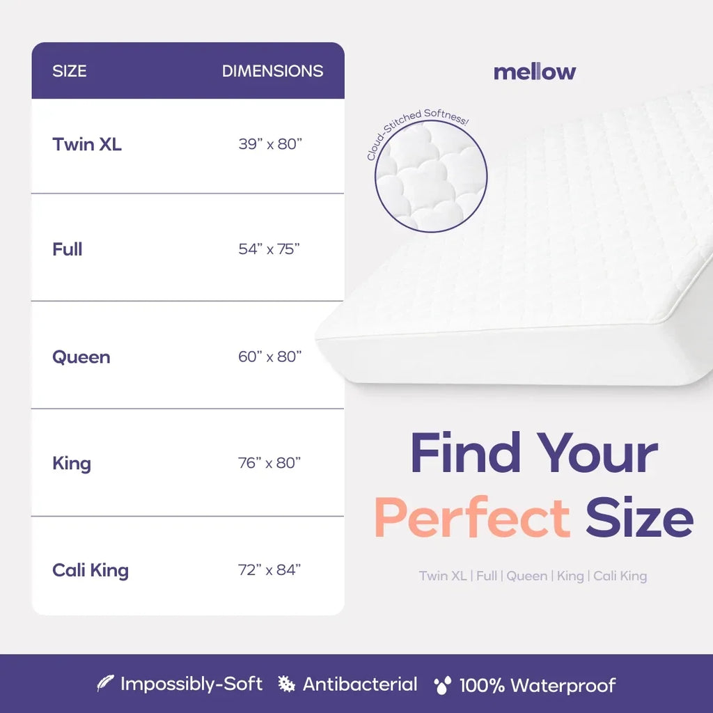 Waterproof Queen Mattress Protector - White