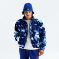 Men's Printed Full-Zip Fleece Jacket - Blue