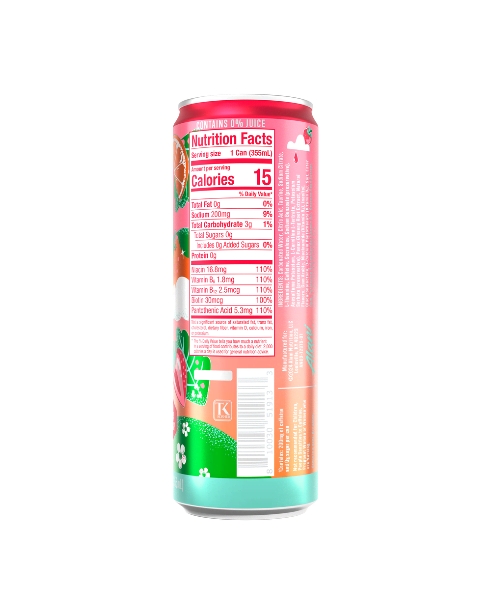 Zero Sugar Energy Drink - Strawberry Orange