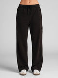 Lightweight Straight Leg Sweatpants - Black