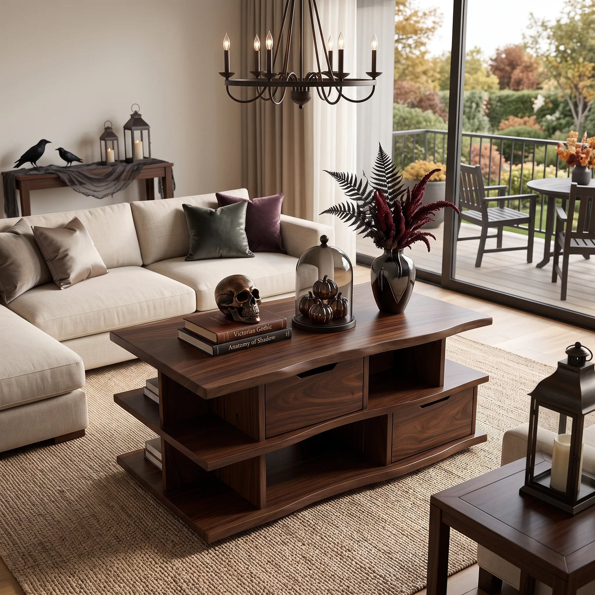 Mid Century Halloween Storage Coffee Table Great Room