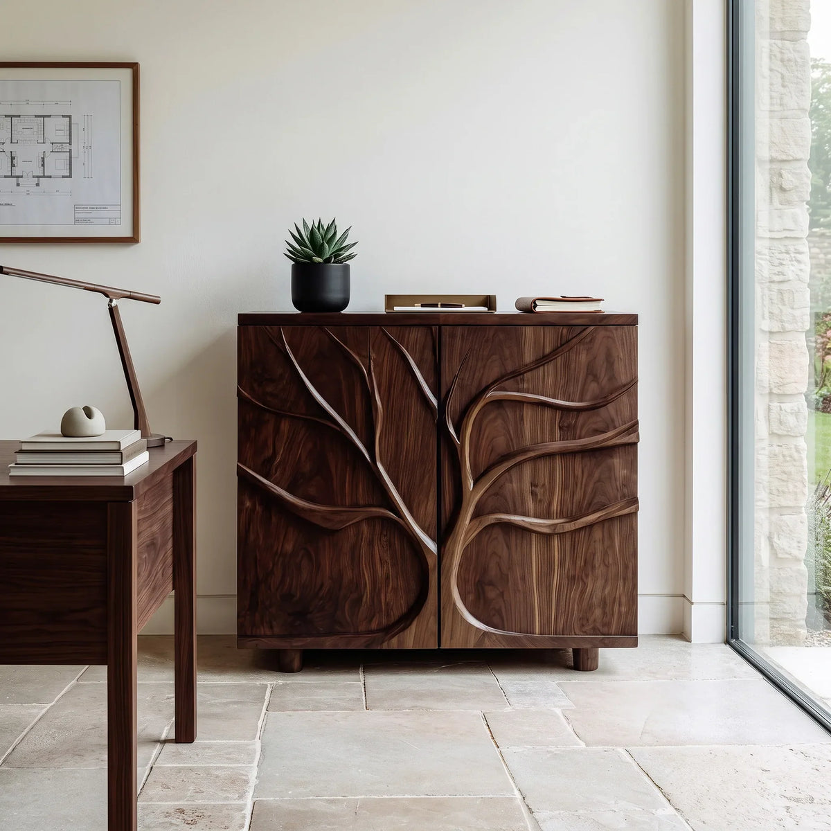 Modern Branch Relief Cabinet For Hallway