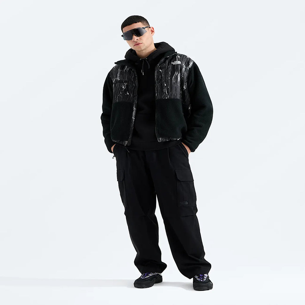 Men's Full-Zip Fleece Jacket - Black Print