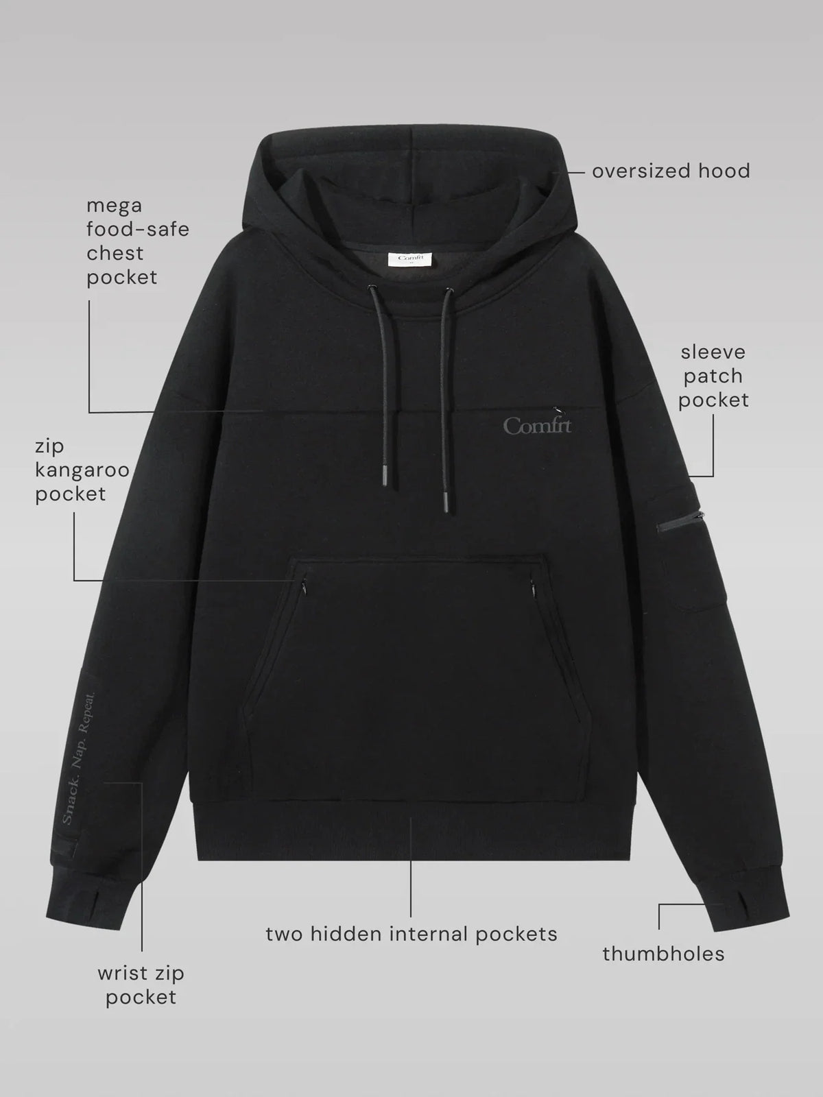 Pullover Hoodie - Black