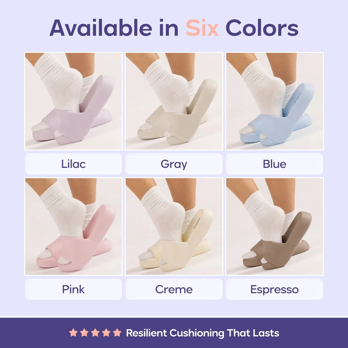 Slide Sandals - Lavender