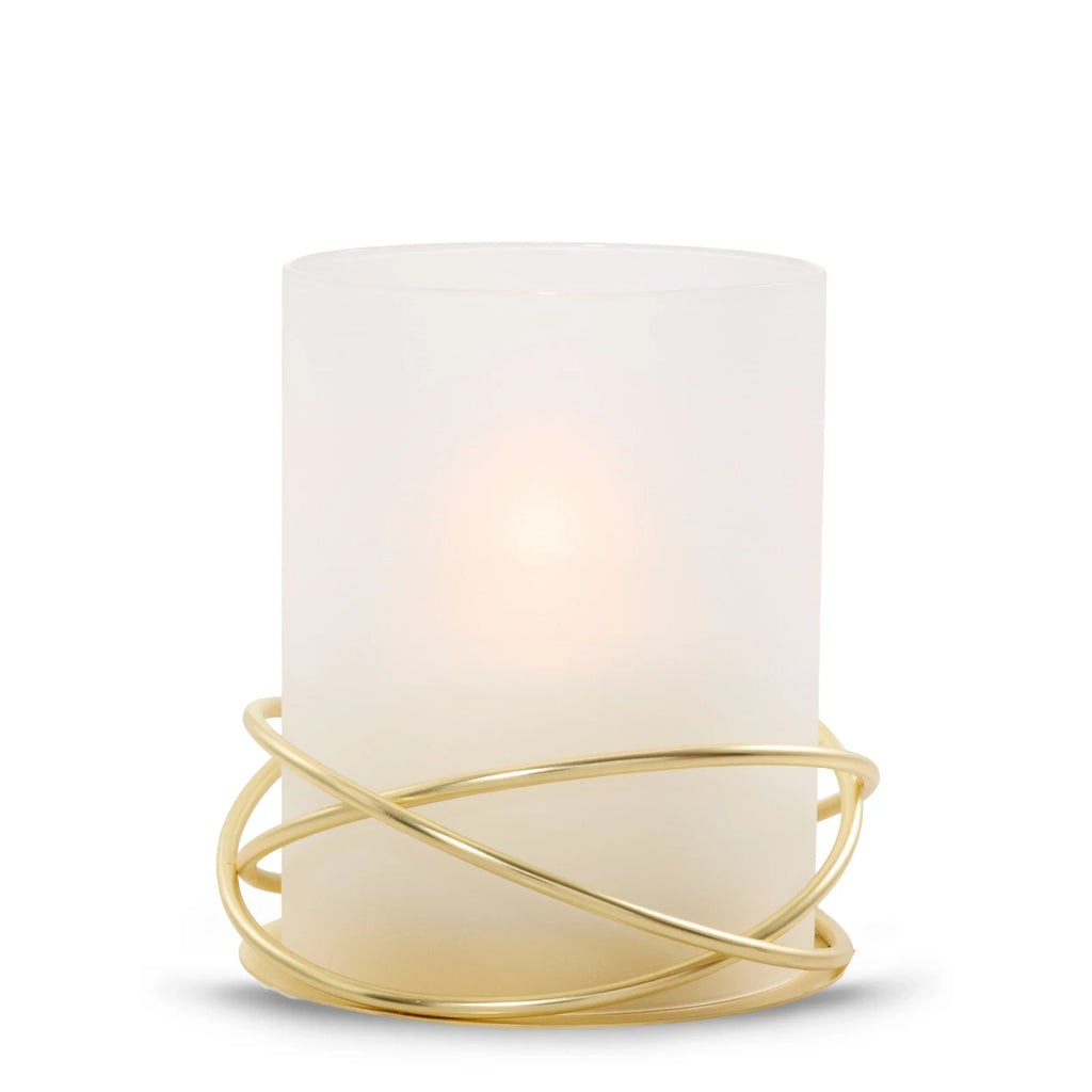 Golden Halo Jar Candle Holder