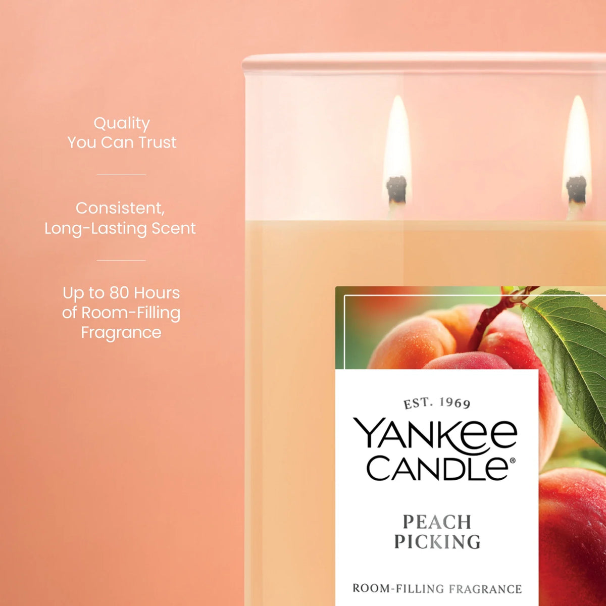 Large Tumbler Scented Candle - Peach