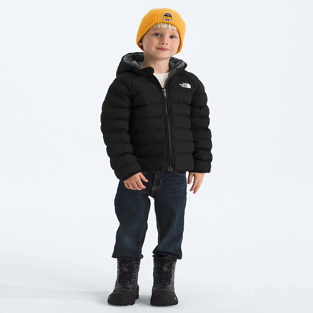 Kids' Reversible Hooded Jacket - Black/Gray