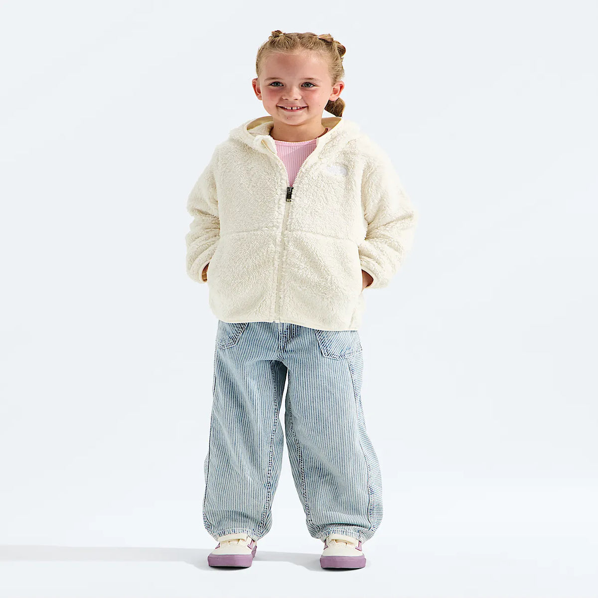 Kids' Full-Zip Fleece Hoodie - White
