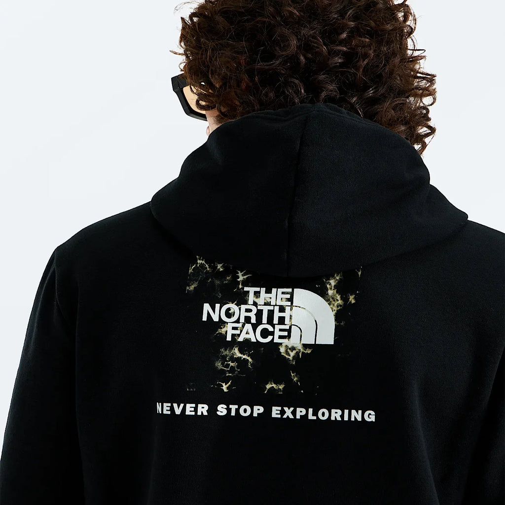 Men's Regular Fit Graphic Hoodie - Black