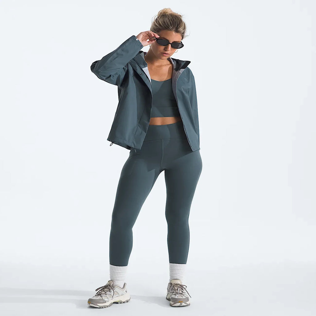 Women's 3-Layer Hooded Rain Jacket - Gray