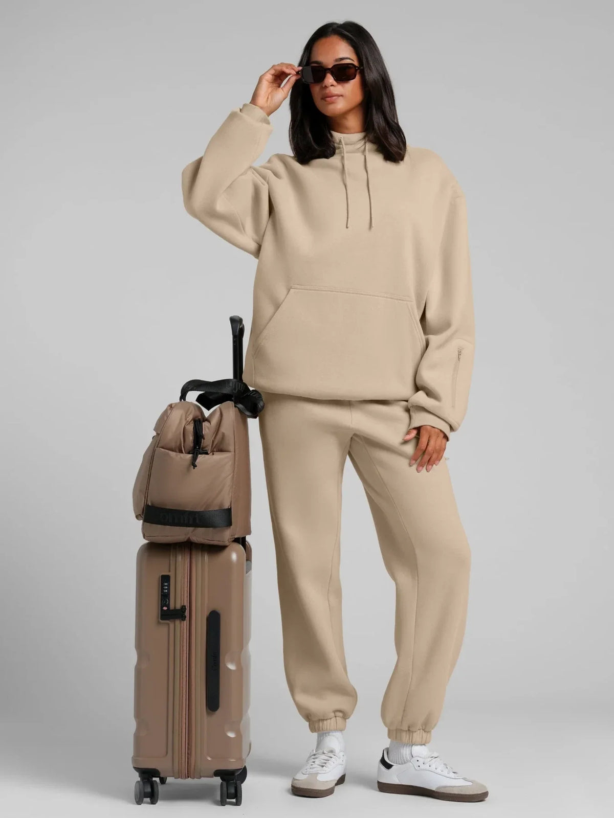 Travel Pullover Hoodie - Almond