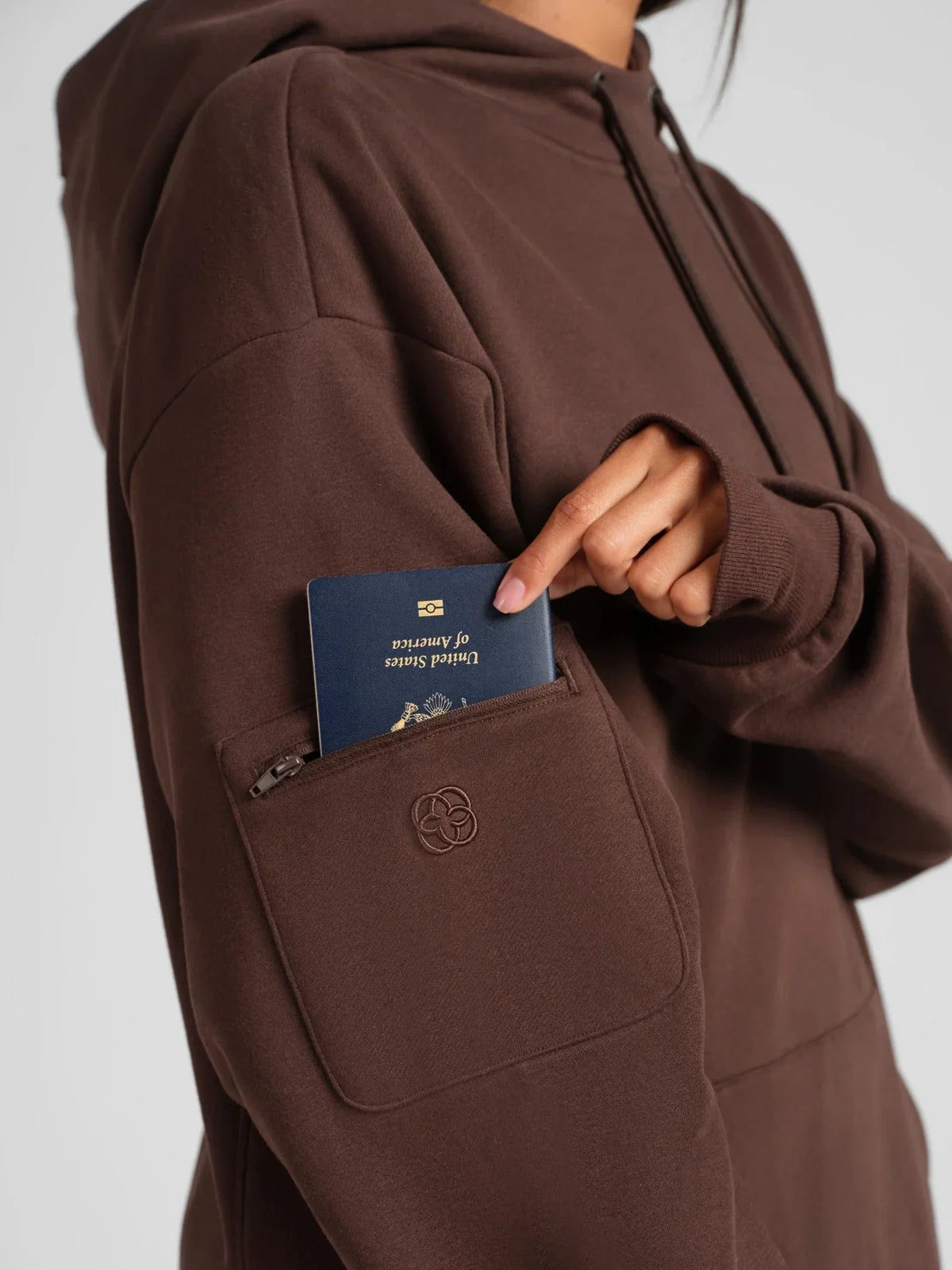 Lightweight Travel Hoodie - Espresso