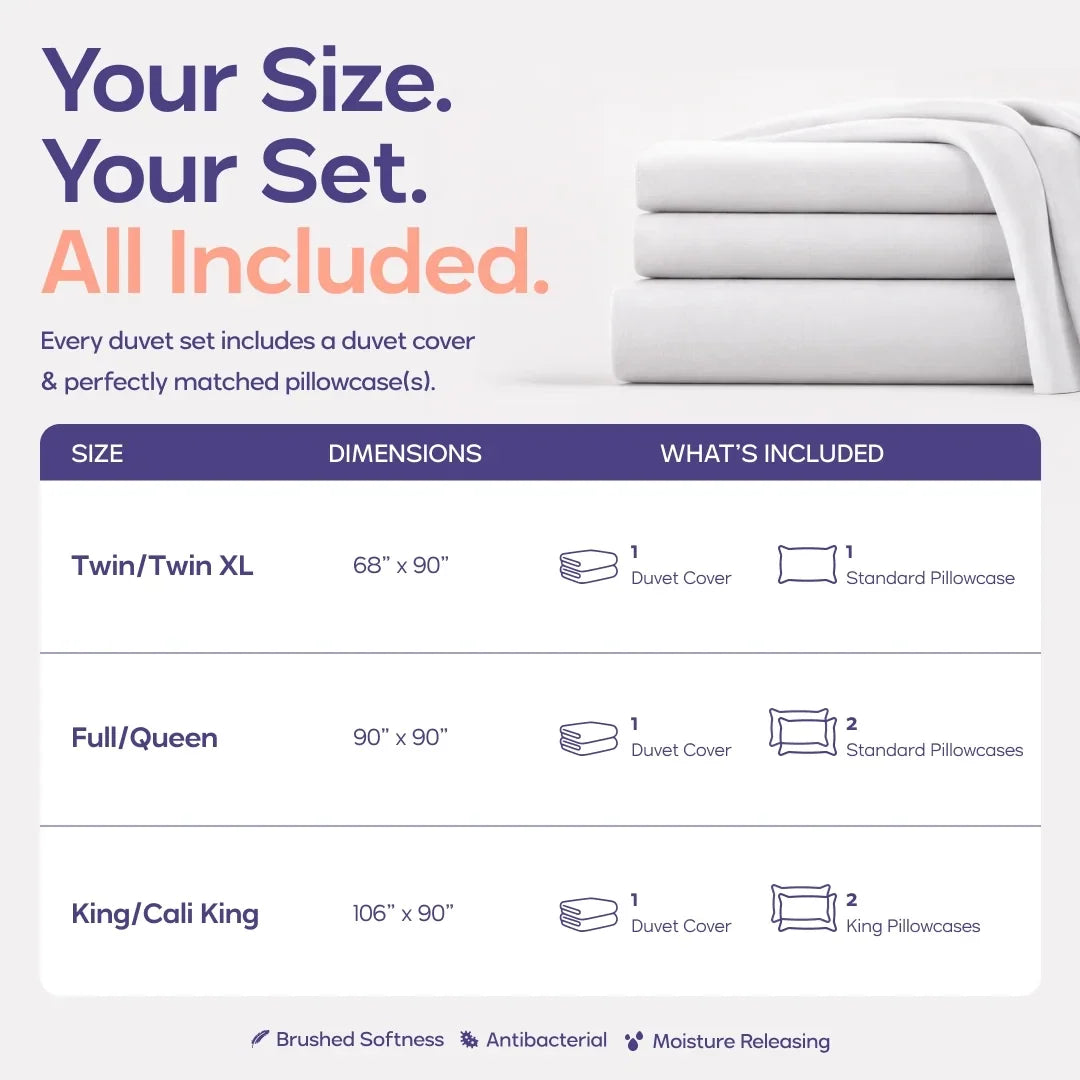 Duvet Cover Set - White, Twin/Twin XL