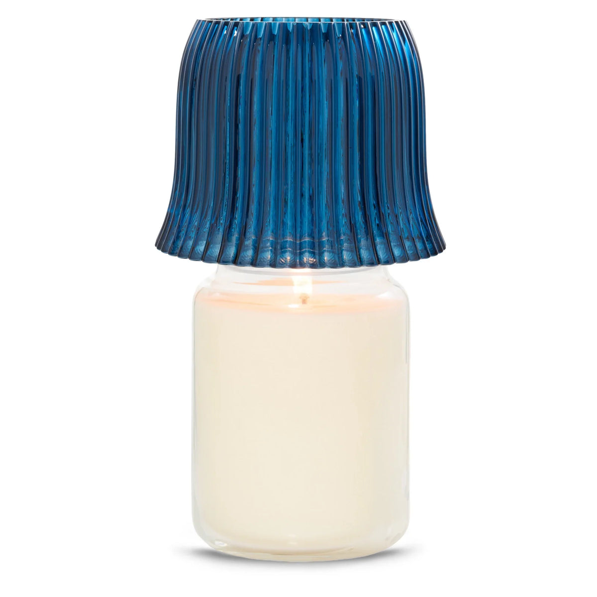 Ribbed Jar Candle Shade - Blue