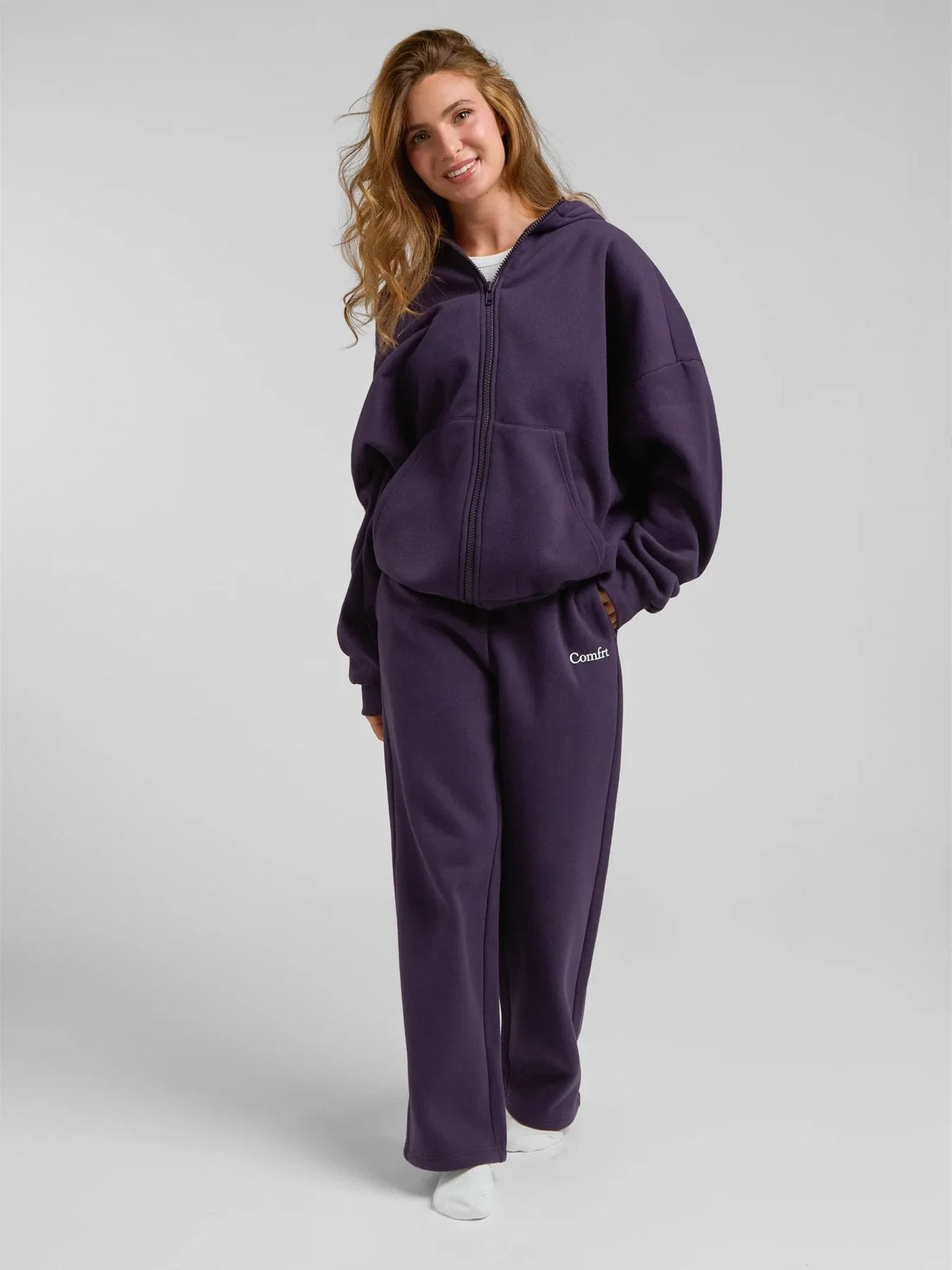Straight-Leg Sweatpants - Blackberry