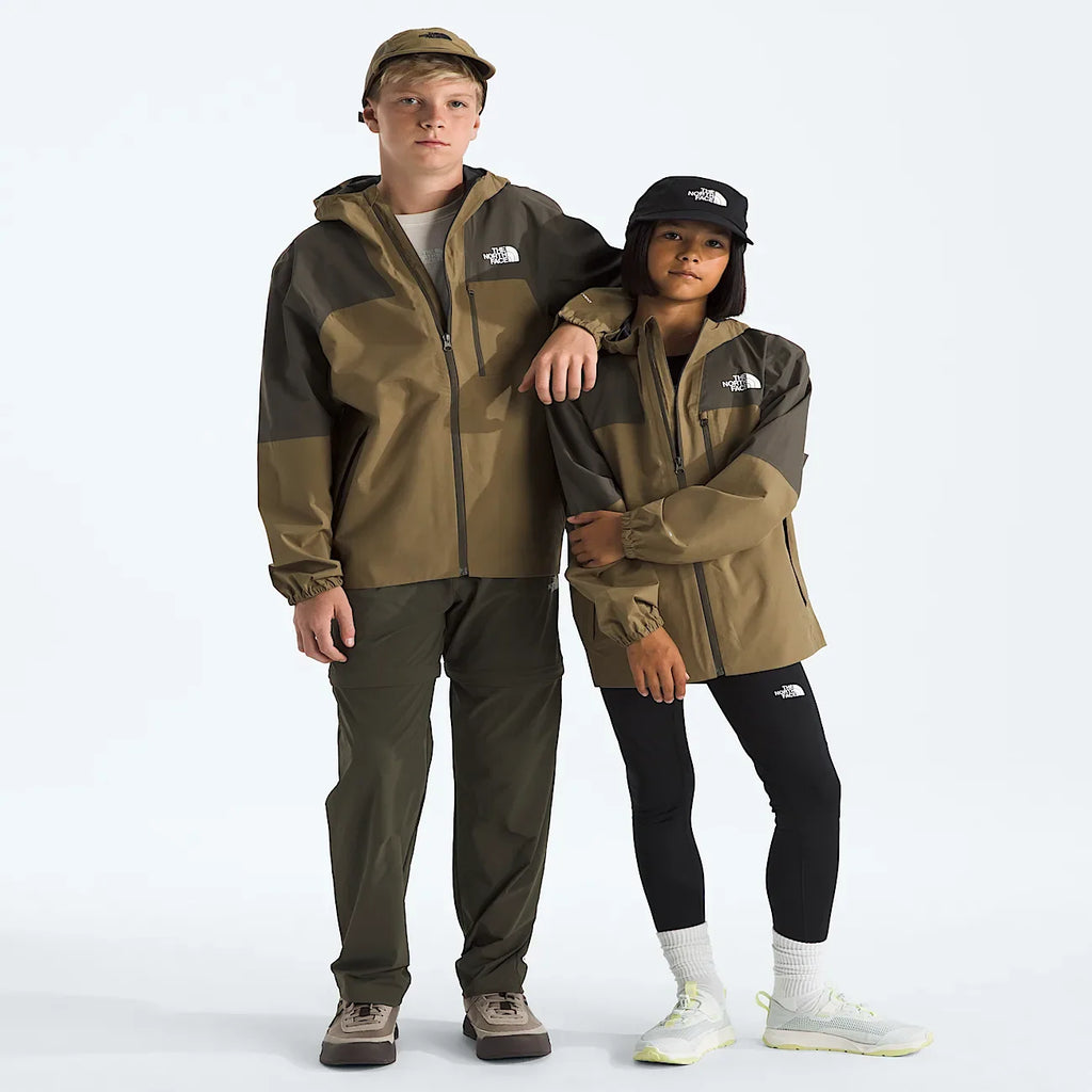 Kids' Packable Hiking Shell - Taupe Green