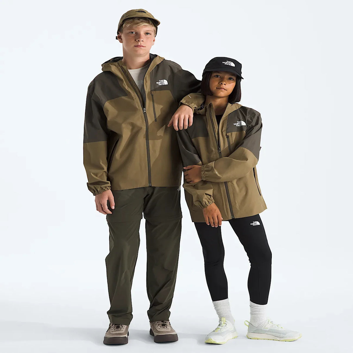 Kids' Packable Hiking Shell - Taupe Green