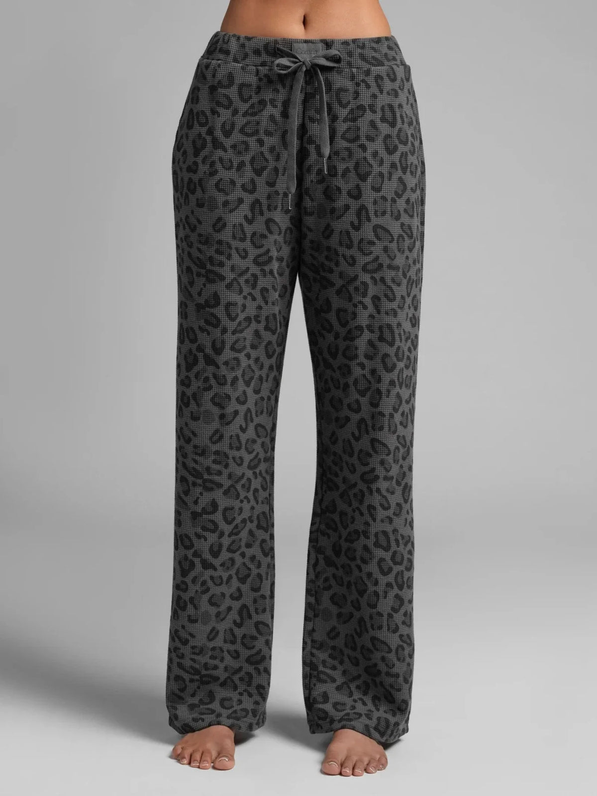 Waffle-Knit Lounge Pants - Sage Green