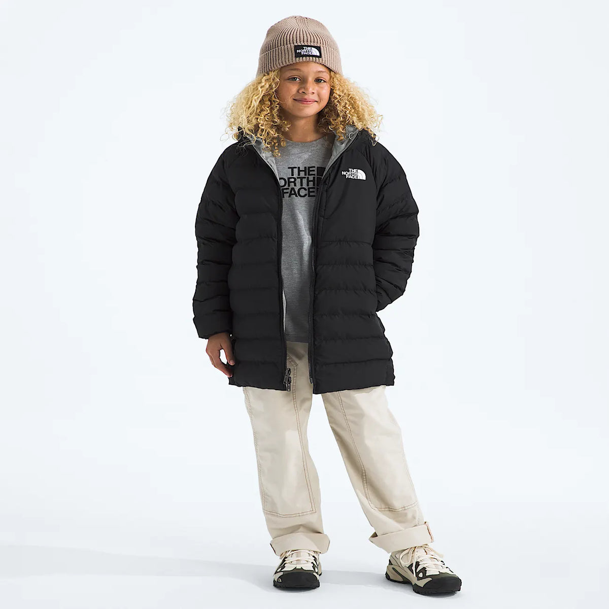 Girls' Reversible Parka - Black