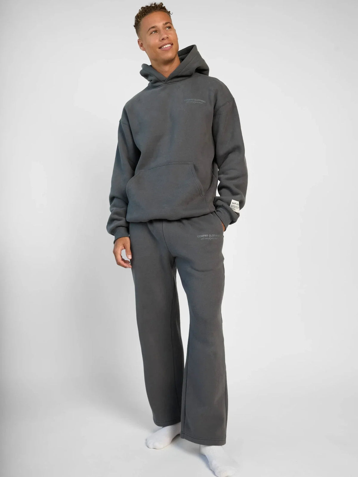 Graphic Straight-Leg Sweatpants - Orchid